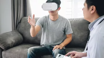 L'utilisation de casques de réalité virtuelle à visée thérapeutique.